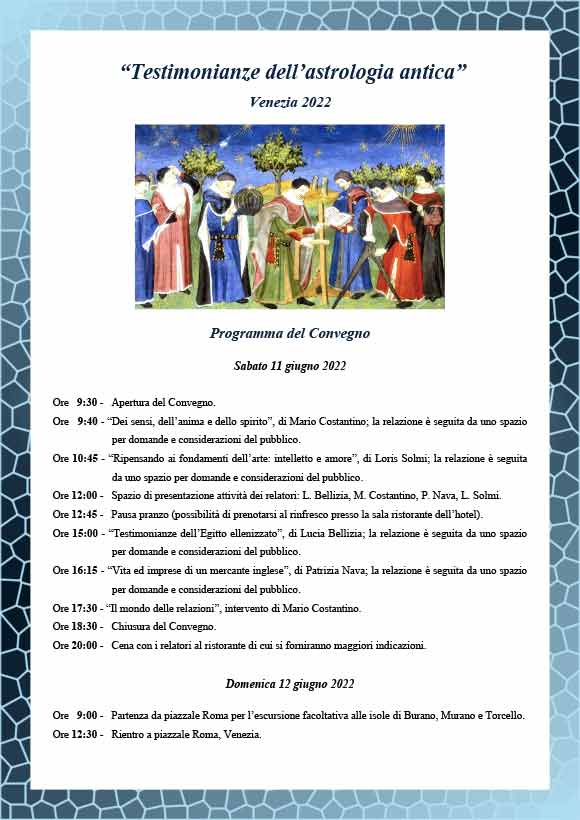 Programma convegno Venezia 22